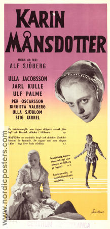 Karin Månsdotter 1954 movie poster Ulla Jacobsson Jarl Kulle Ulf Palme Alf Sjöberg