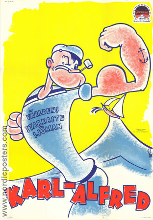 Popeye the Sailor 1933 movie poster Jack Mercer Dave Fleischer Animation