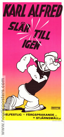 Karl-Alfred slår till igen 1970 movie poster Karl-Alfred Popeye Disney Animation From comics