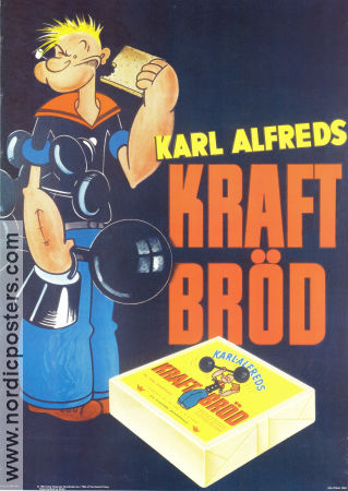 Karl-Alfreds Kraftbröd 1944 poster Karl-Alfred From comics Food and drink