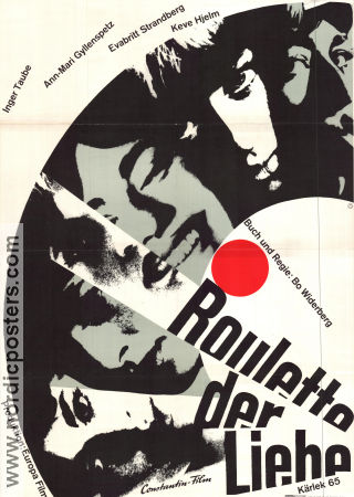 Roulette der Liebe 1965 movie poster Ann-Marie Gyllenspetz Inger Taube Keve Hjelm Bo Widerberg