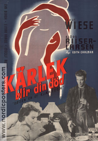 Döden er et kjaertegn 1949 movie poster Claud Wiese Eva Bergh Edith Carlmar Denmark