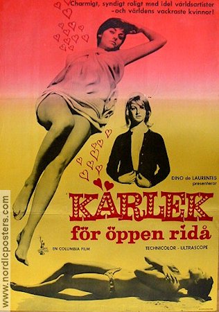 Kärlek för öppen ridå 1962 movie poster Ladies