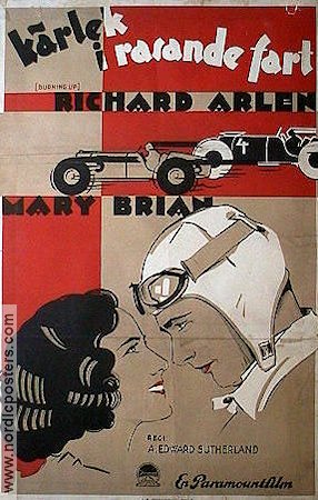 Burning Up 1930 poster Richard Arlen