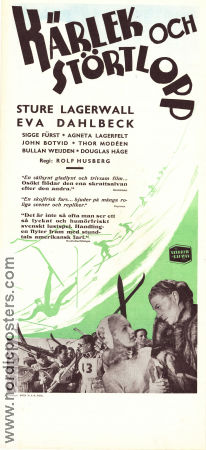 Kärlek och störtlopp 1946 poster Sture Lagerwall Rolf Husberg