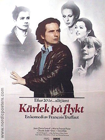 Kärlek på flykt 1978 movie poster Jean-Pierre Léaud Francois Truffaut