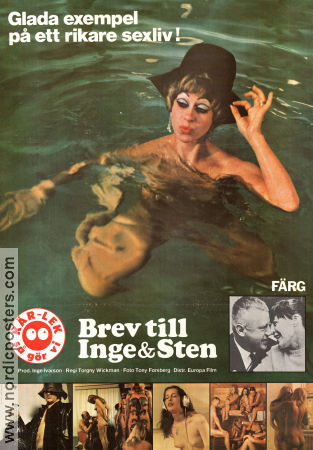 Kär-lek så gör vi: Brev till Inge och Sten 1972 movie poster Inge Hegeler Sten Hegeler Berit Agedal Torgny Wickman Documentaries