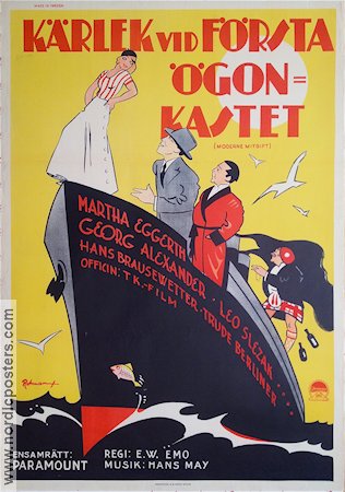 Moderne Mitgift 1932 movie poster Martha Eggerth Georg Alexander E EW Emo Ships and navy