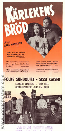 Kärlekens bröd 1953 movie poster Folke Sundquist Georg Rydeberg Nils Hallberg Sigrid Kaiser Arne Mattsson