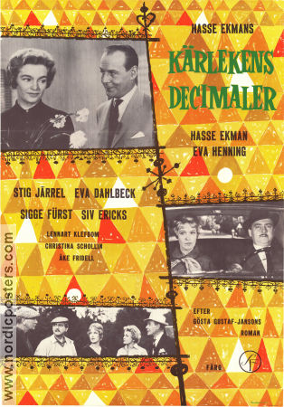 Kärlekens decimaler 1960 movie poster Eva Henning Christina Schollin Stig Järrel Sigge Fürst Eva Dahlbeck Siv Ericks Hasse Ekman