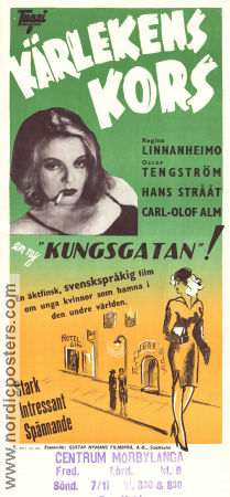 Rakkauden risti 1946 movie poster Regina Linnanheimo Oscar Tengström Ville Salminen Teuvo Tulio Finland