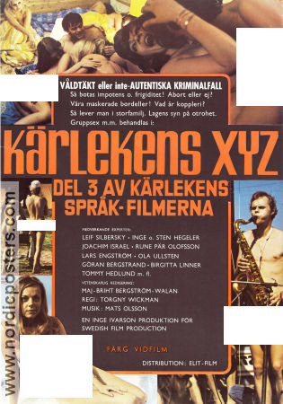 Kärlekens XYZ 1971 poster Inge Hegeler Sten Hegeler Inge och Sten Leif Silbersky Torgny Wickman Dokumentärer