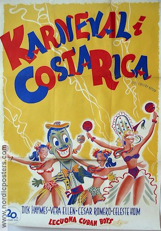 Carnival in Costa Rica 1947 movie poster Dick Haymes Vera-Ellen Cesar Romero Gregory Ratoff