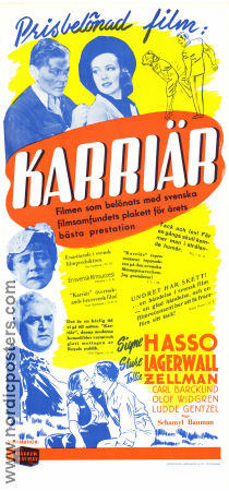 Karriär 1938 movie poster Signe Hasso Sture Lagerwall Tollie Zellman Carl Barcklind Schamyl Bauman