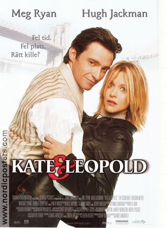 Kate and Leopold 2001 movie poster Meg Ryan Hugh Jackman Liev Schreiber James Mangold Romance