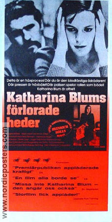 Katharina Blums förlorade heder 1975 movie poster Angela Winkler Volker Schlöndorff Writer: Heinrich Böll