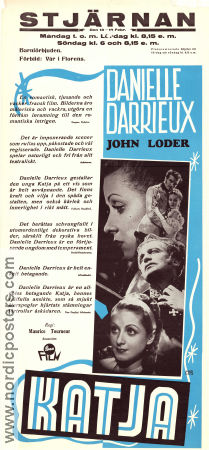 Katia 1938 movie poster Danielle Darrieux John Loder Aimé Clariond Maurice Tourneur