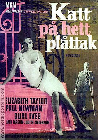 Cat on a Hot Tin Roof 1958 movie poster Elizabeth Taylor Paul Newman Burl Ives Richard Brooks Ladies