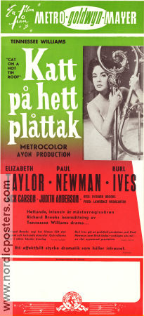 Cat on a Hot Tin Roof 1958 movie poster Elizabeth Taylor Paul Newman Burl Ives Richard Brooks