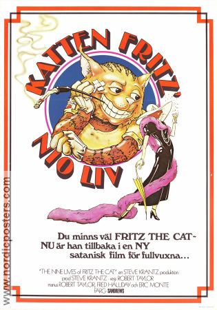 The Nine Lives of Fritz the Cat 1974 movie poster Skip Hinnant Robert Taylor Poster artwork: Robert Crumb From comics Cats