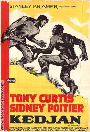 The Defiant Ones 1958 poster Tony Curtis Stanley Kramer