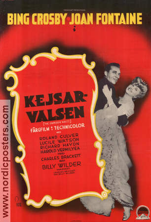 Kejsarvalsen 1948 poster Bing Crosby Joan Fontaine Billy Wilder Dans