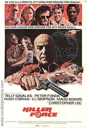 Killer Force 1976 movie poster Telly Savalas Peter Fonda OJ Simpson Maud Adams Val Guest Poster artwork: Drew Struzan