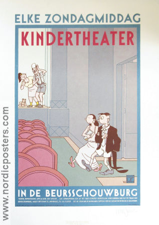 Kindertheater in de Beursschouwburg 1987 poster Poster artwork: Joost Swarte Find more: Comics Find more: Lithography Find more: Signed Find more: Tintin