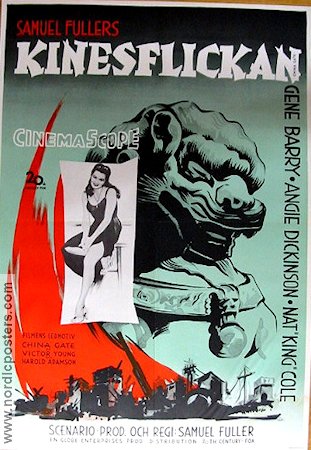 China Gate 1957 movie poster Angie Dickinson Nat King Cole Asia