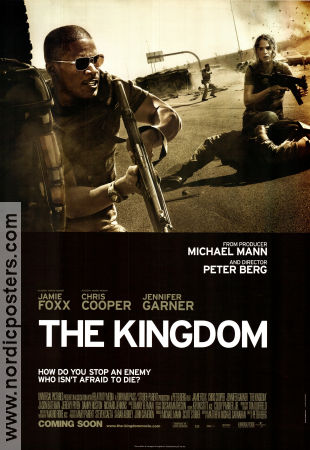 The Kingdom 2007 movie poster Jamie Foxx Chris Cooper Jennifer Garner Peter Berg