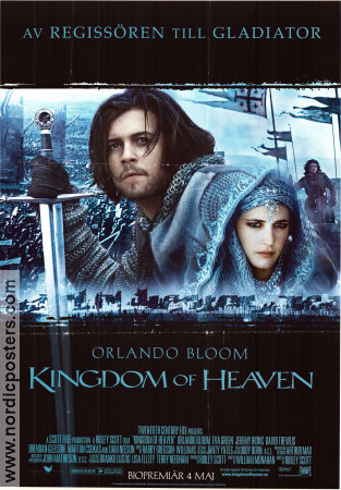 Kingdom of Heaven 2005 movie poster Orlando Bloom Eva Green Jeremy Irons Ridley Scott
