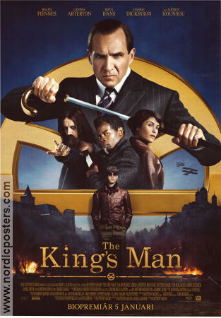 The King´s Man 2021 movie poster Ralph Fiennes Gemma Arterton Rhys Ifans Matthew Vaughn