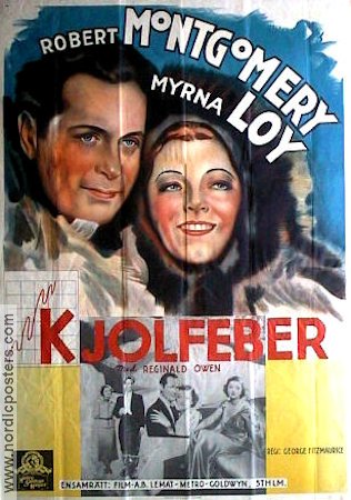 Petticoat Fever 1936 movie poster Robert Montgomery Myrna Loy Reginald Owen George Fitzmaurice