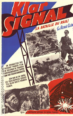 La bataille du rail 1946 movie poster Marcel Barnault Jean Clarieux Jean Daurand René Clément Trains