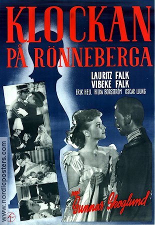 Klockan på Rönneberga 1944 movie poster Lauritz Falk Denmark