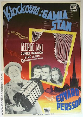 Klockorna i Gamla stan 1946 movie poster Edvard Persson George Fant Elsie Albiin Ragnar Hyltén-Cavallius Find more: Stockholm