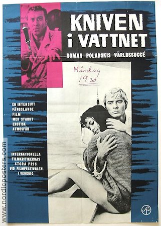 Noz w wodzie 1962 movie poster Leon Niemczyk Jolanta Umecka Roman Polanski Country: Poland Ships and navy
