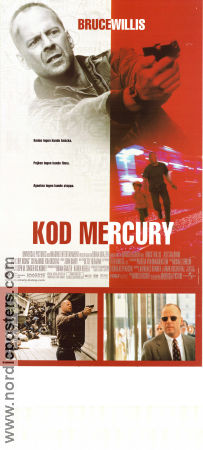 Mercury Rising 1998 movie poster Bruce Willis Miko Hughes Alec Baldwin Harold Becker