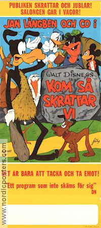 Kom så skrattar vi 1974 movie poster Kalle Anka Jan Långben Goofy Animation