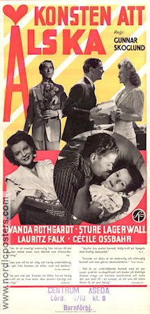 Konsten att älska 1947 movie poster Sture Lagerwall Wanda Rothgardt Ingegerd Westin Gunnar Skoglund