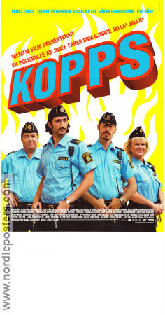 Kopps 2003 movie poster Fares Fares Torkel Petersson Sissela Kyle Göran Ragnerstam Eva Röse Josef Fares Police and thieves