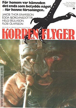 Hrafninn flygur 1984 poster Jakob Thor Einarsson Hrafn Gunnlaugsson