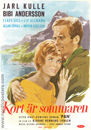 Kort är sommaren 1962 movie poster Jarl Kulle Bibi Andersson Claes Gill Bjarne Henning-Jensen Norway Mountains