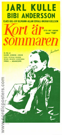 Kort är sommaren 1962 movie poster Jarl Kulle Bibi Andersson Claes Gill Bjarne Henning-Jensen