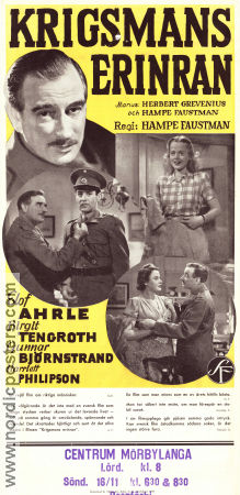 Krigsmans erinran 1947 poster Elof Ahrle Hampe Faustman