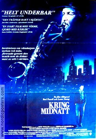 Round Midnight 1986 movie poster Dexter Gordon Instruments Jazz