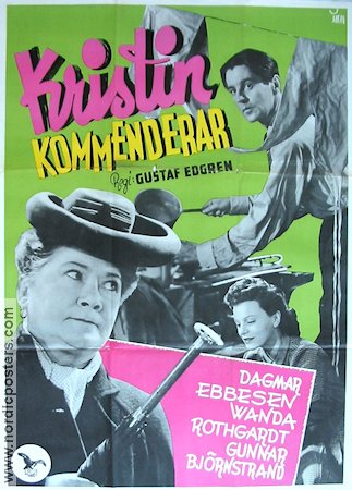 Kristin kommenderar 1946 movie poster Dagmar Ebbesen Wanda Rothgardt Gunnar Björnstrand Gustaf Edgren