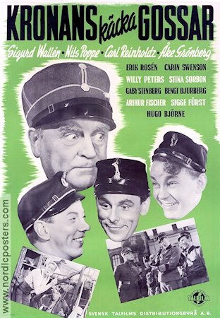 Kronans käcka gossar 1940 movie poster Nils Poppe Sigurd Wallén Carl Reinholdz