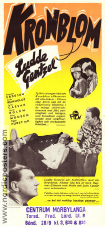 Kronblom 1947 movie poster Ludde Gentzel Dagmar Ebbesen Julia Caesar Hugo Bolander From comics