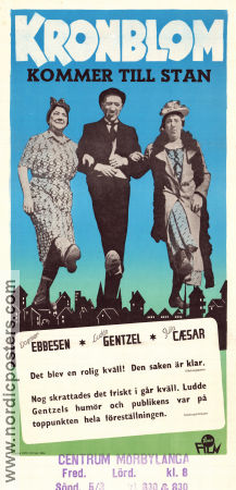 Kronblom kommer till stan 1949 movie poster Ludde Gentzel Dagmar Ebbesen Julia Caesar Hugo Bolander Find more: Kronblom Find more: Stockholm From comics